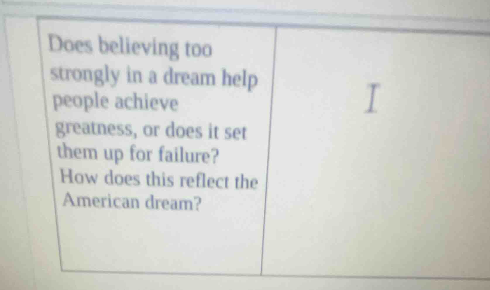 does believing too strongly in a dream help people achieve greatness, o…