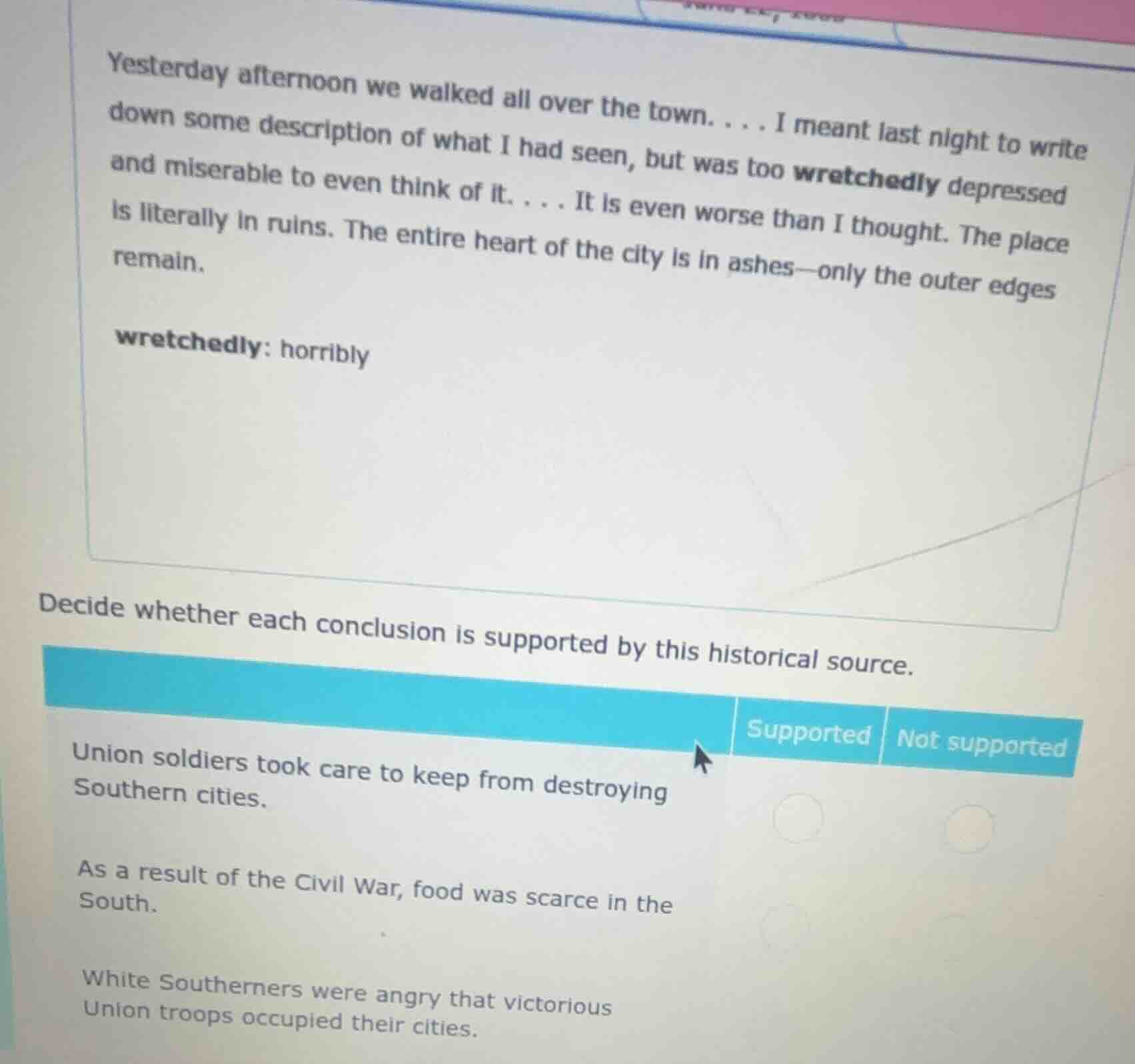 yesterday afternoon we walked all over the town. . . . i meant last nig…