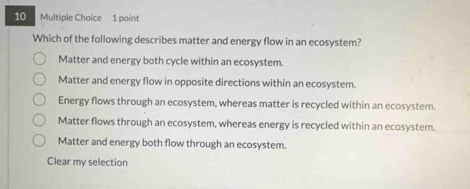 10 multiple choice 1 point which of the following describes matter and …