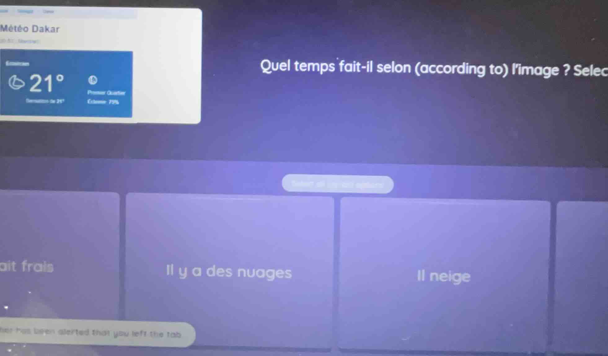 météo dakar quel temps fait - il selon (according to) limage? selec ait…