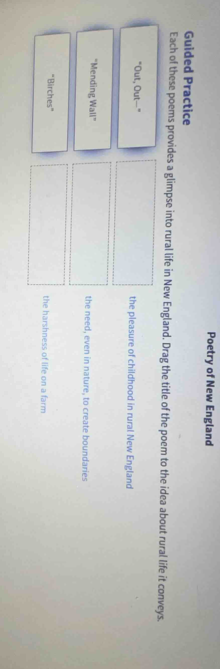 guided practice each of these poems provides a glimpse into rural life …