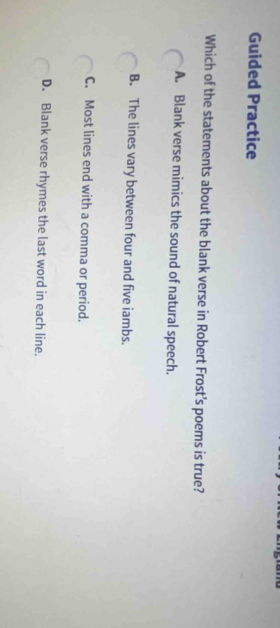 guided practice which of the statements about the blank verse in robert…