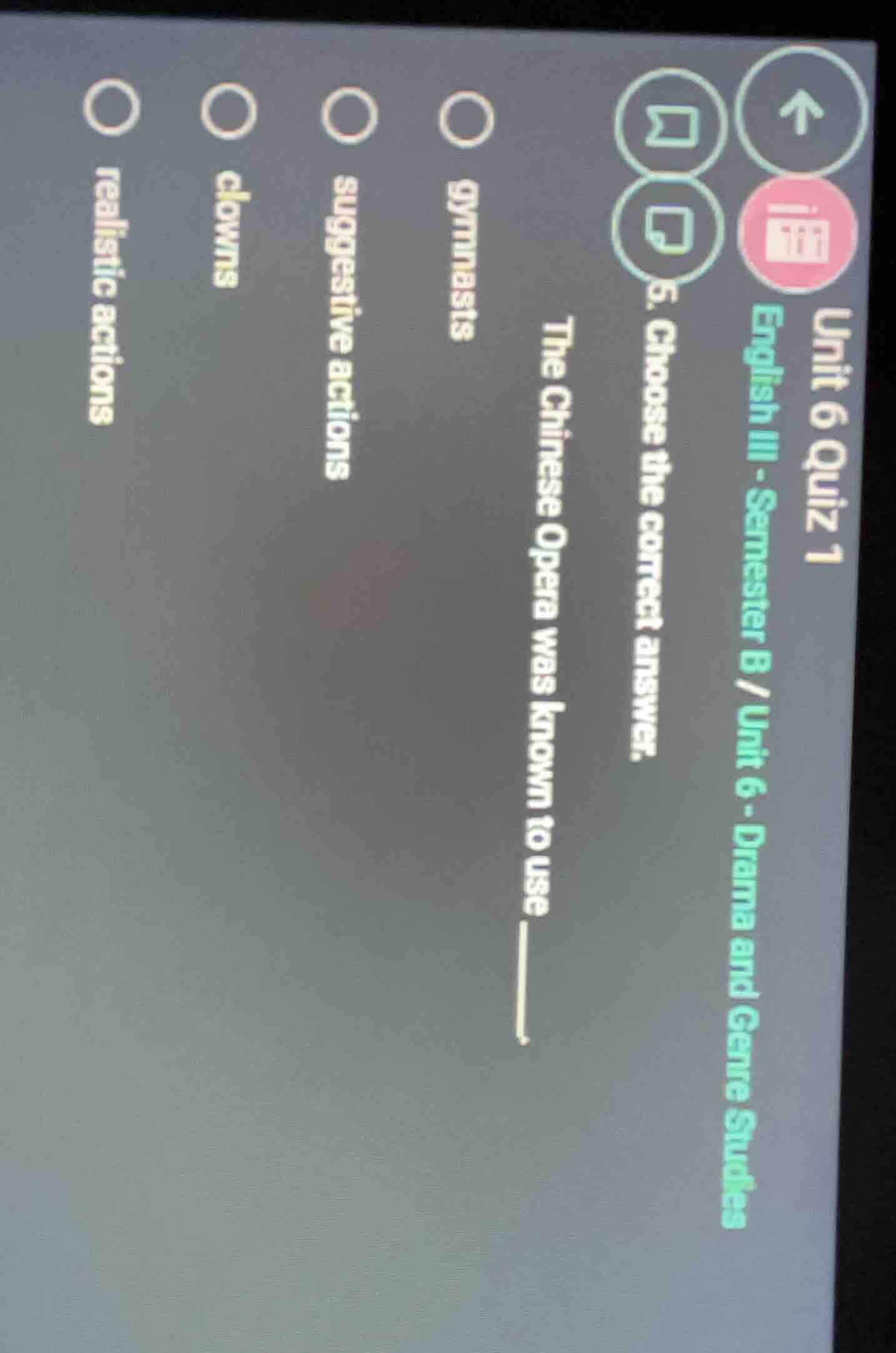 unit 6 quiz 1 english iii - semester b / unit 6 - drama and genre studi…