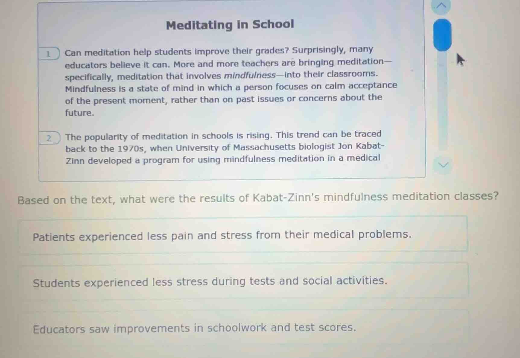 meditating in school 1 can meditation help students improve their grade…