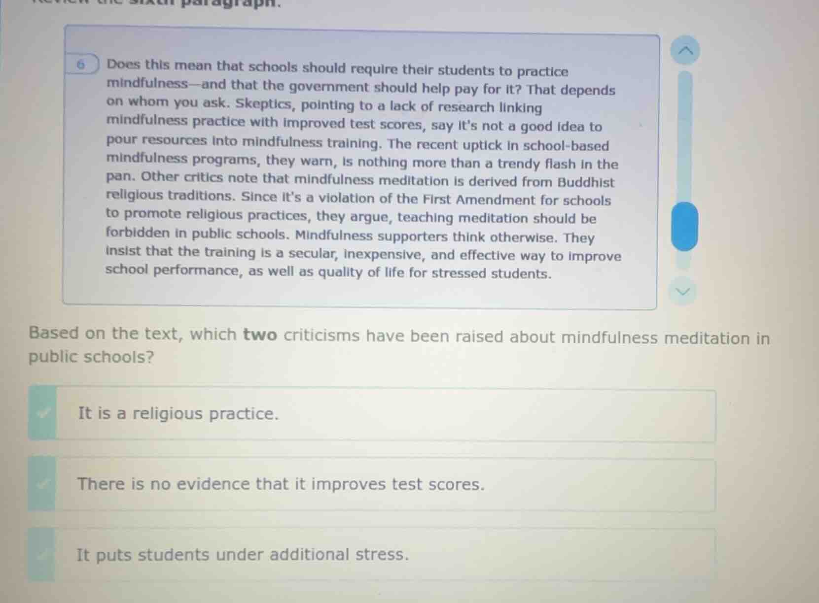 review the sixth paragraph. 6 does this mean that schools should requir…