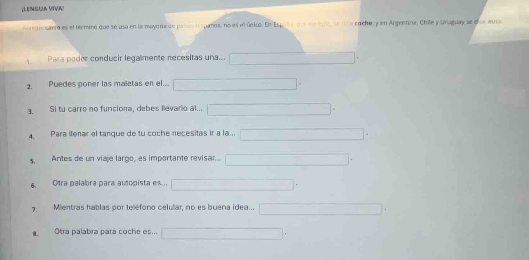 ¡lengua viva! aunque carro es el término que se usa en la mayoría de pa…