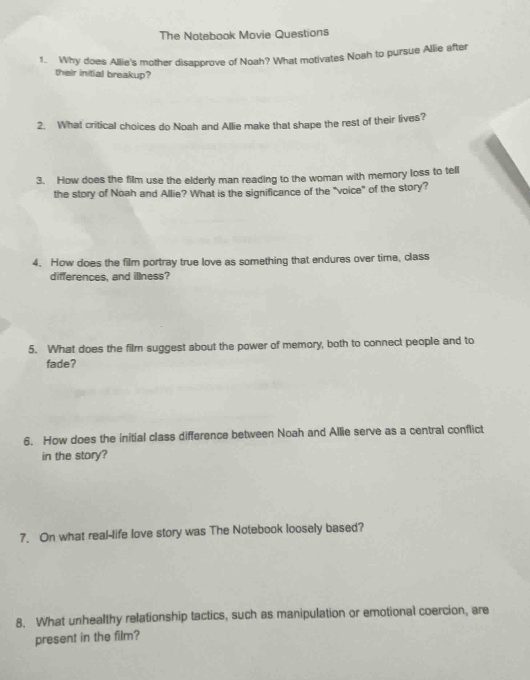 the notebook movie questions 1. why does allies mother disapprove of no…