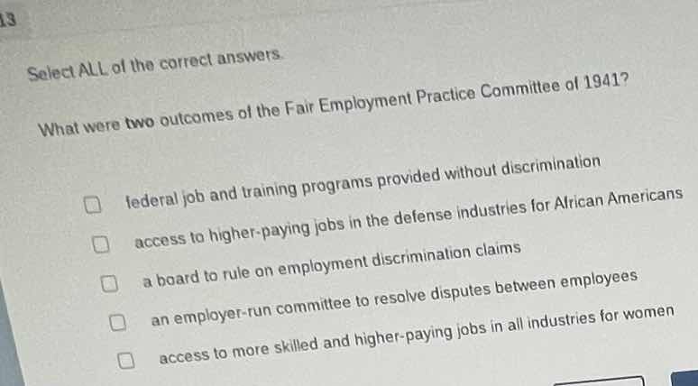 select all of the correct answers. what were two outcomes of the fair e…