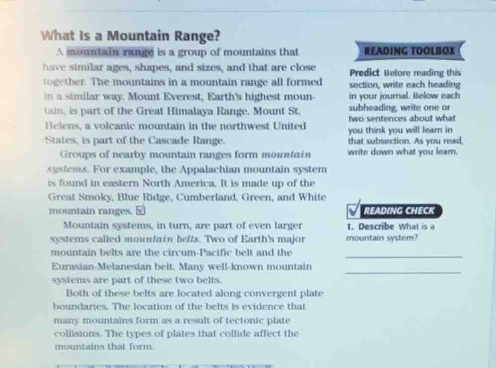 what is a mountain range? a mountain range is a group of mountains that…