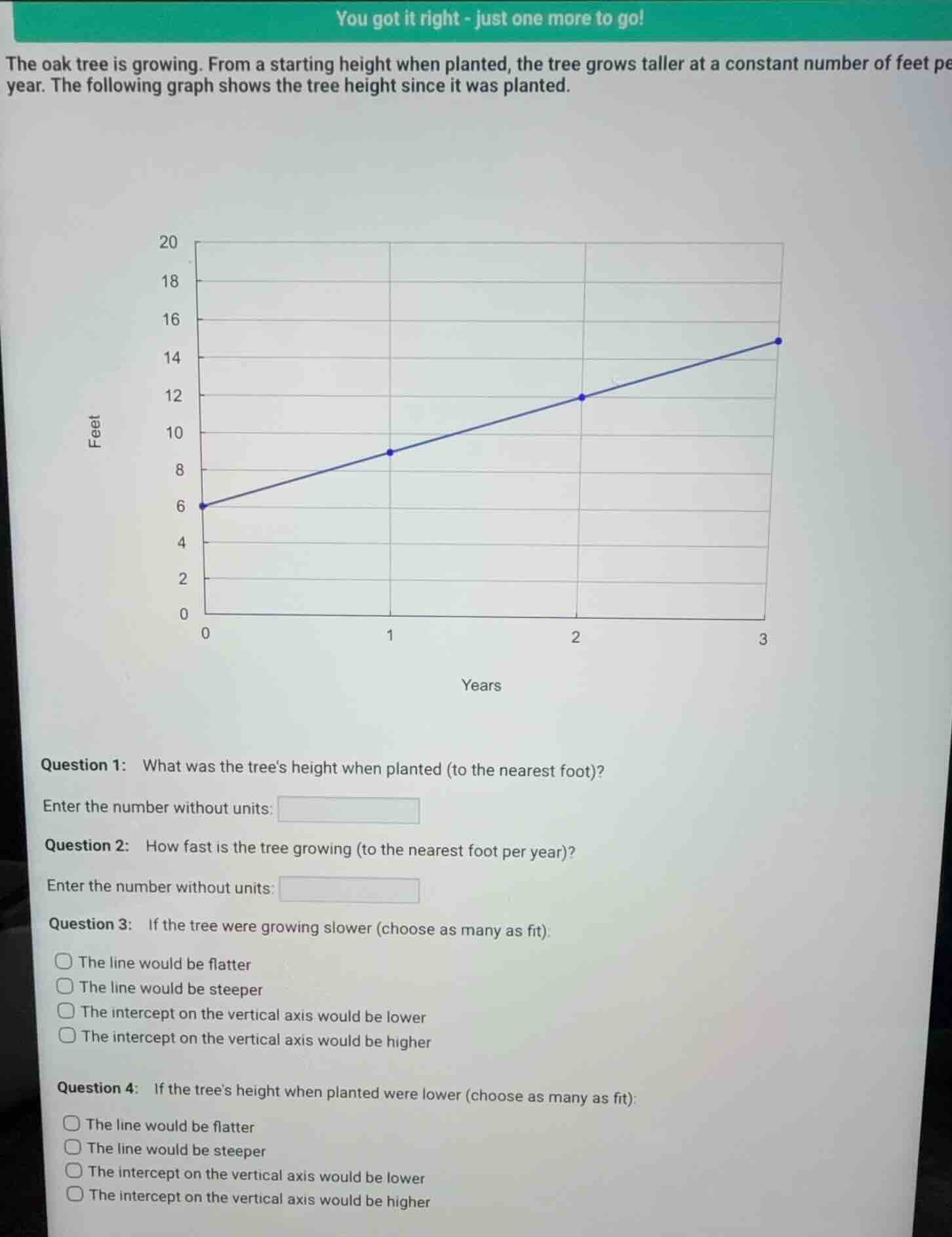 you got it right - just one more to go! the oak tree is growing. from a…