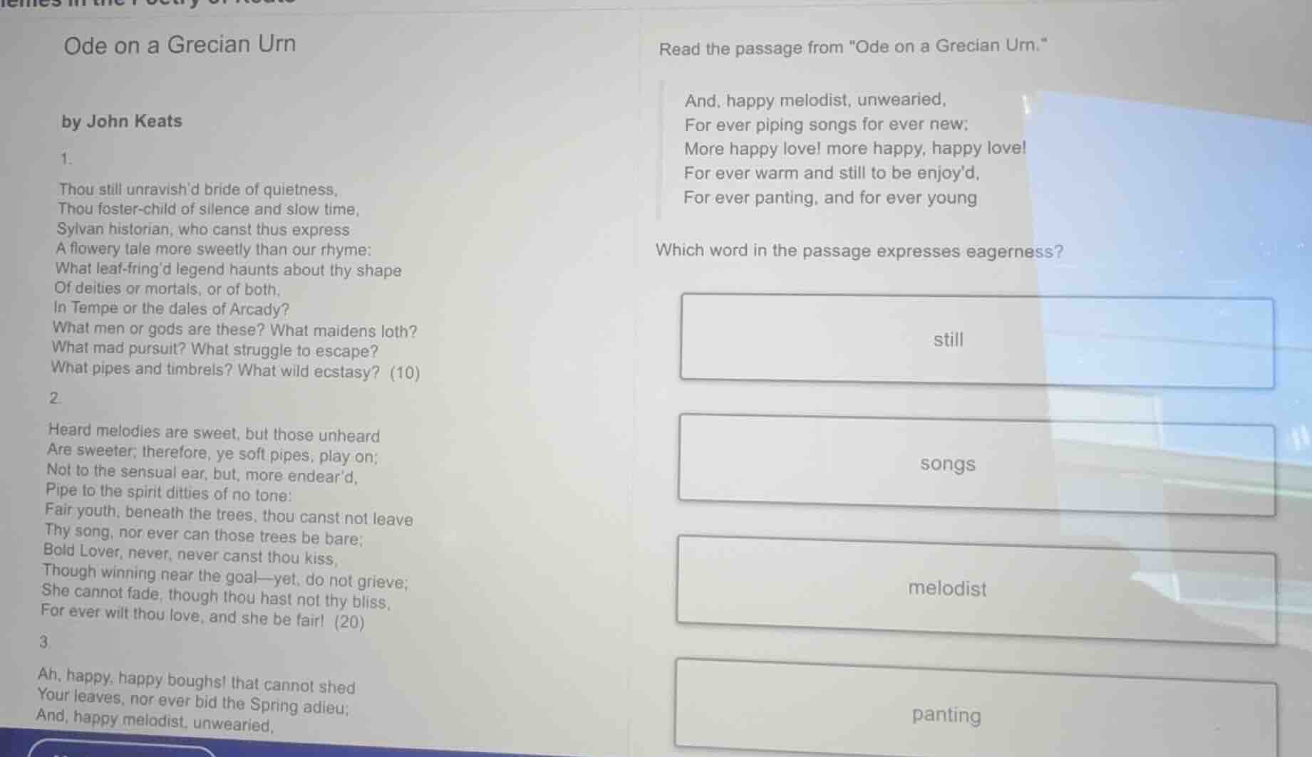 ode on a grecian urn by john keats 1. thou still unravishd bride of qui…