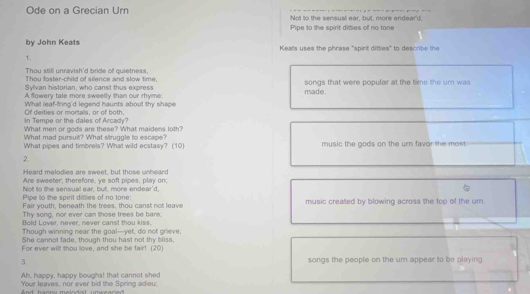 ode on a grecian urn by john keats 1. thou still unravish’d bride of qu…