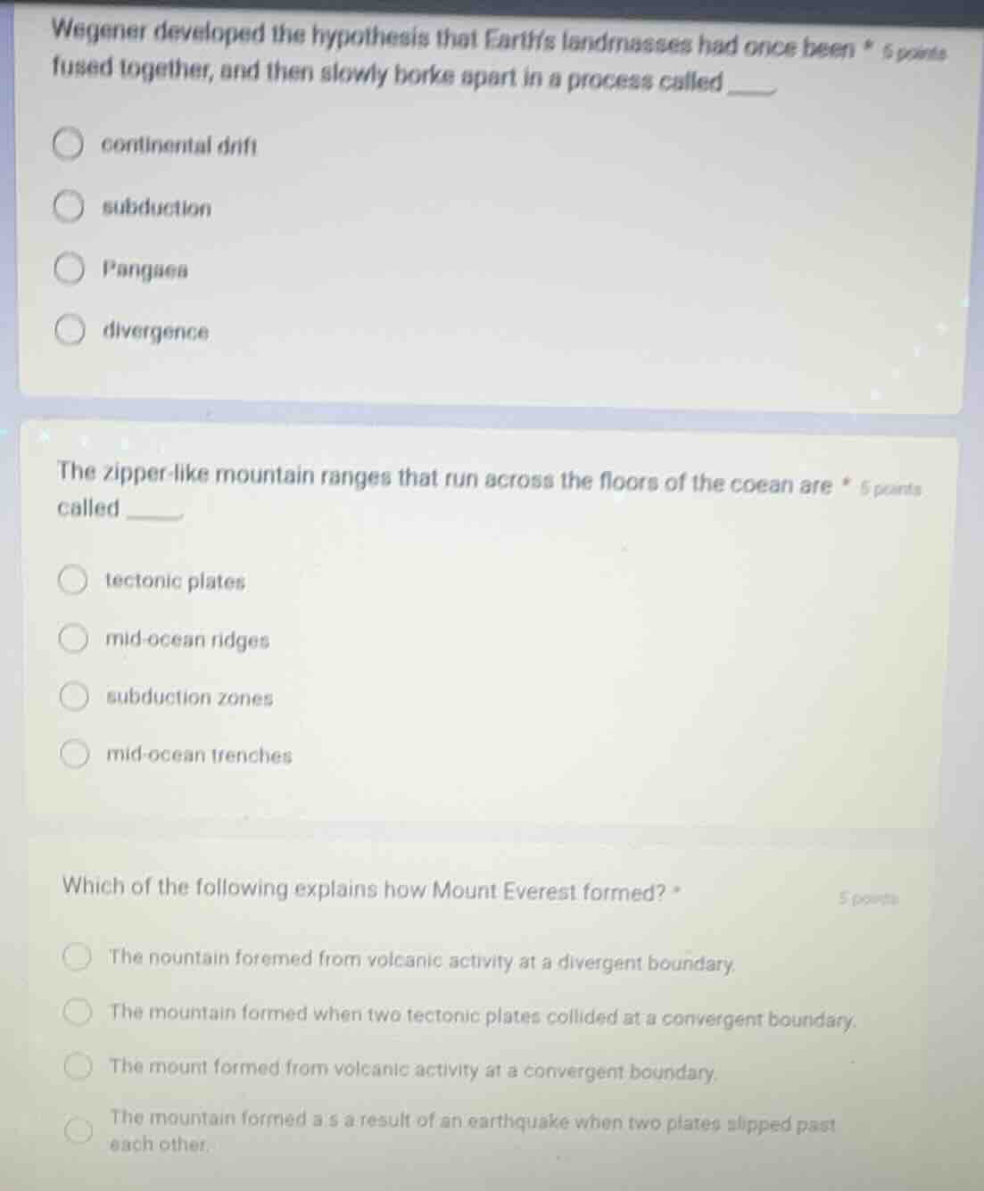 wegener developed the hypothesis that earths landmasses had once been f…
