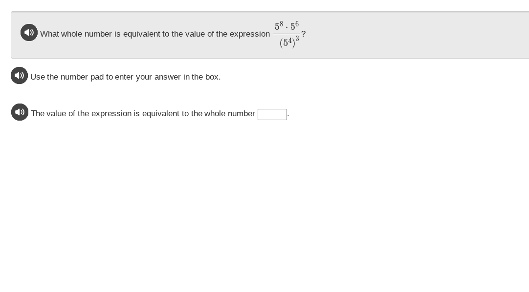 what whole number is equivalent to the value of the expression \\(\\fra…