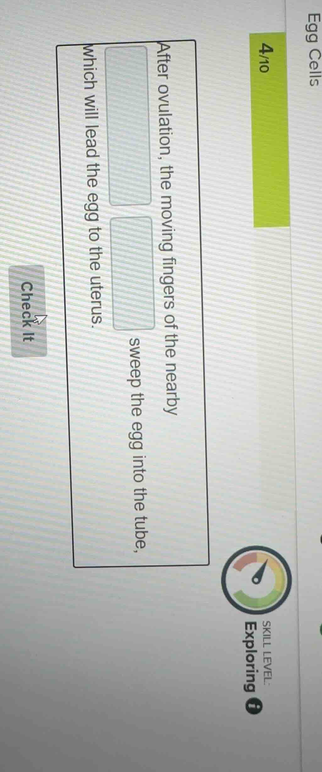 after ovulation, the moving fingers of the nearby which will lead the e…