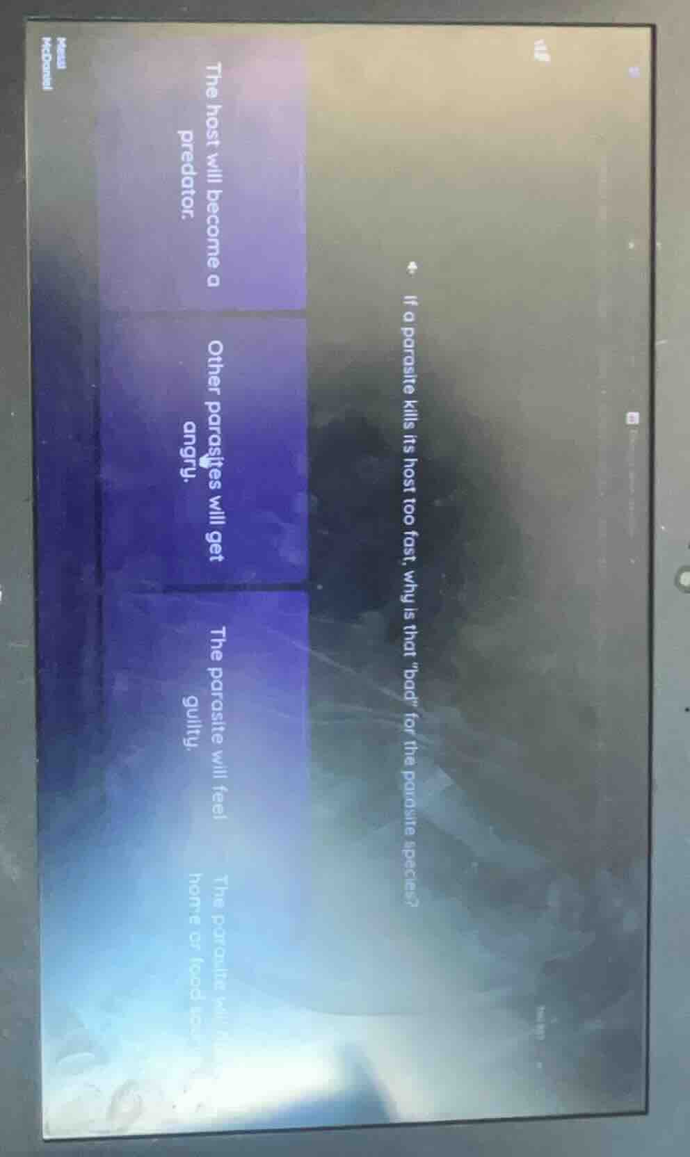 if a parasite kills its host too fast, why is that \bad\ for the parasi…