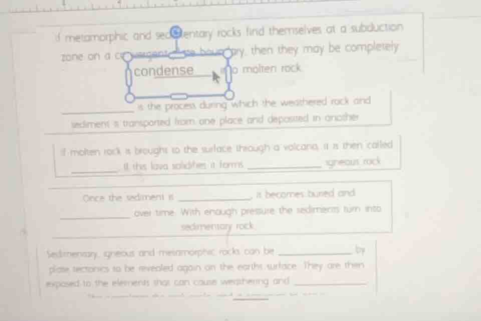 if metamorphic and sedimentary rocks find themselves at a subduction zo…