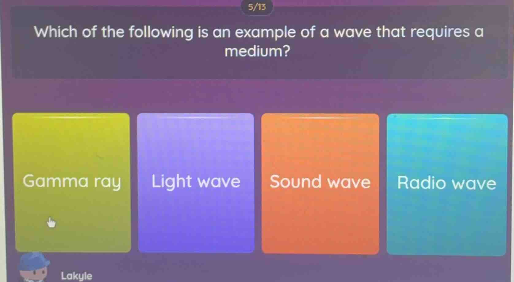 which of the following is an example of a wave that requires a medium? …