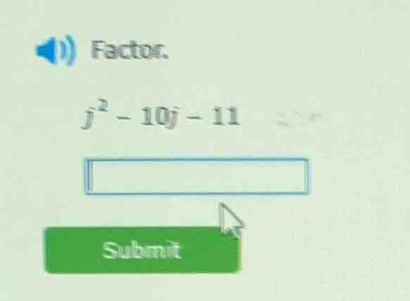 factor. $j^2 - 10j - 11$