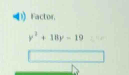 factor, $y^2 + 10y - 19$