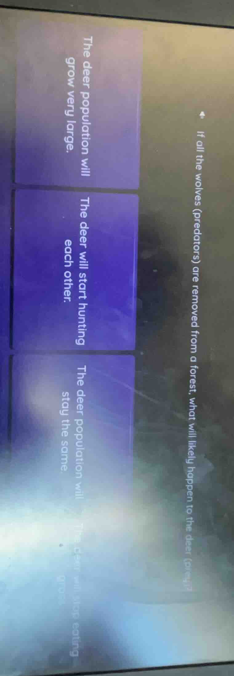 if all the wolves (predators) are removed from a forest, what will like…