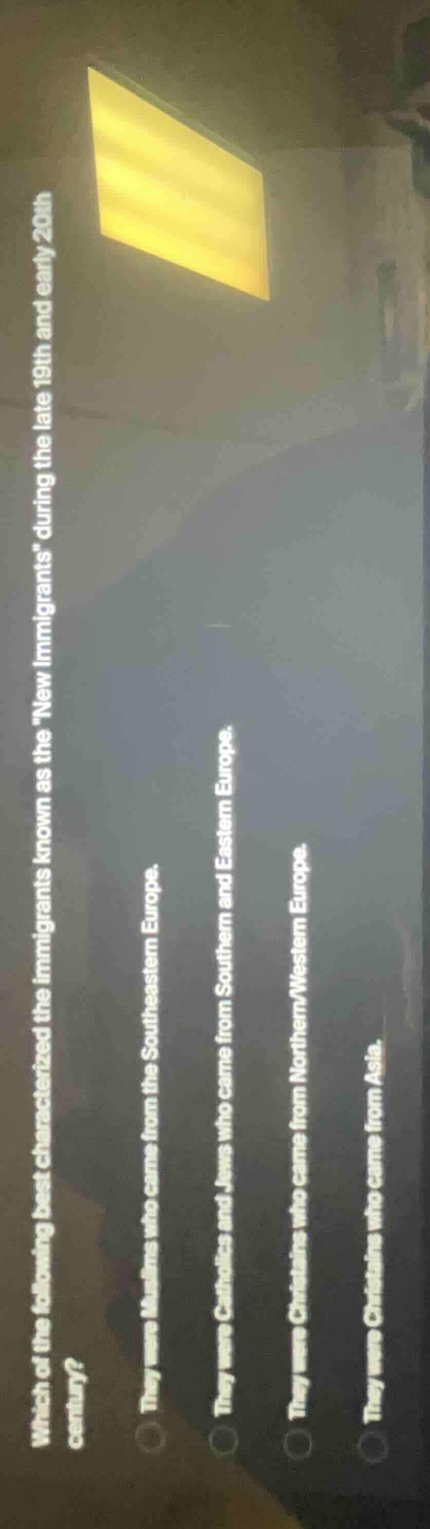 which of the following best characterized the immigrants known as the e…