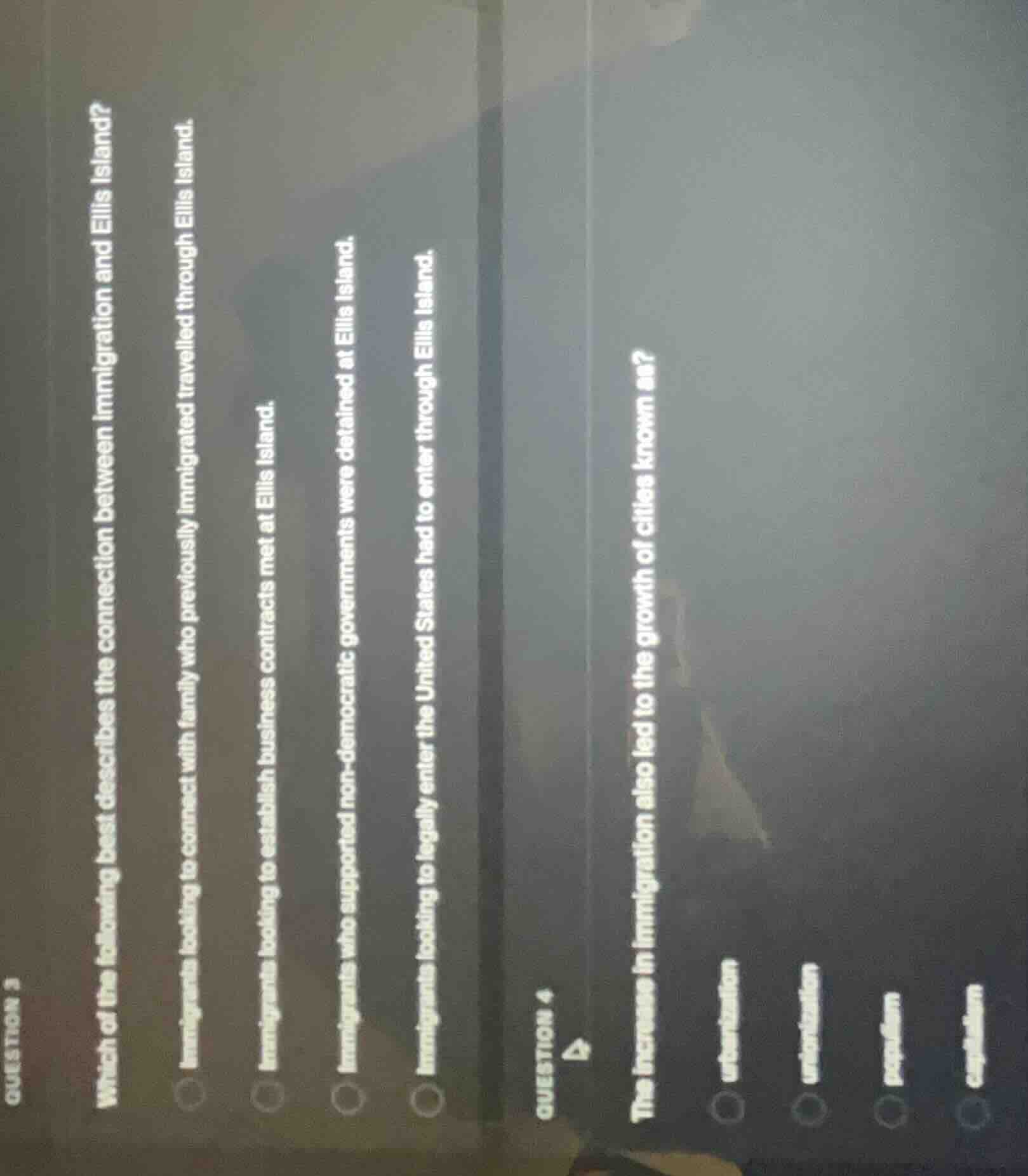 question 3 which of the following best describes the connection between…