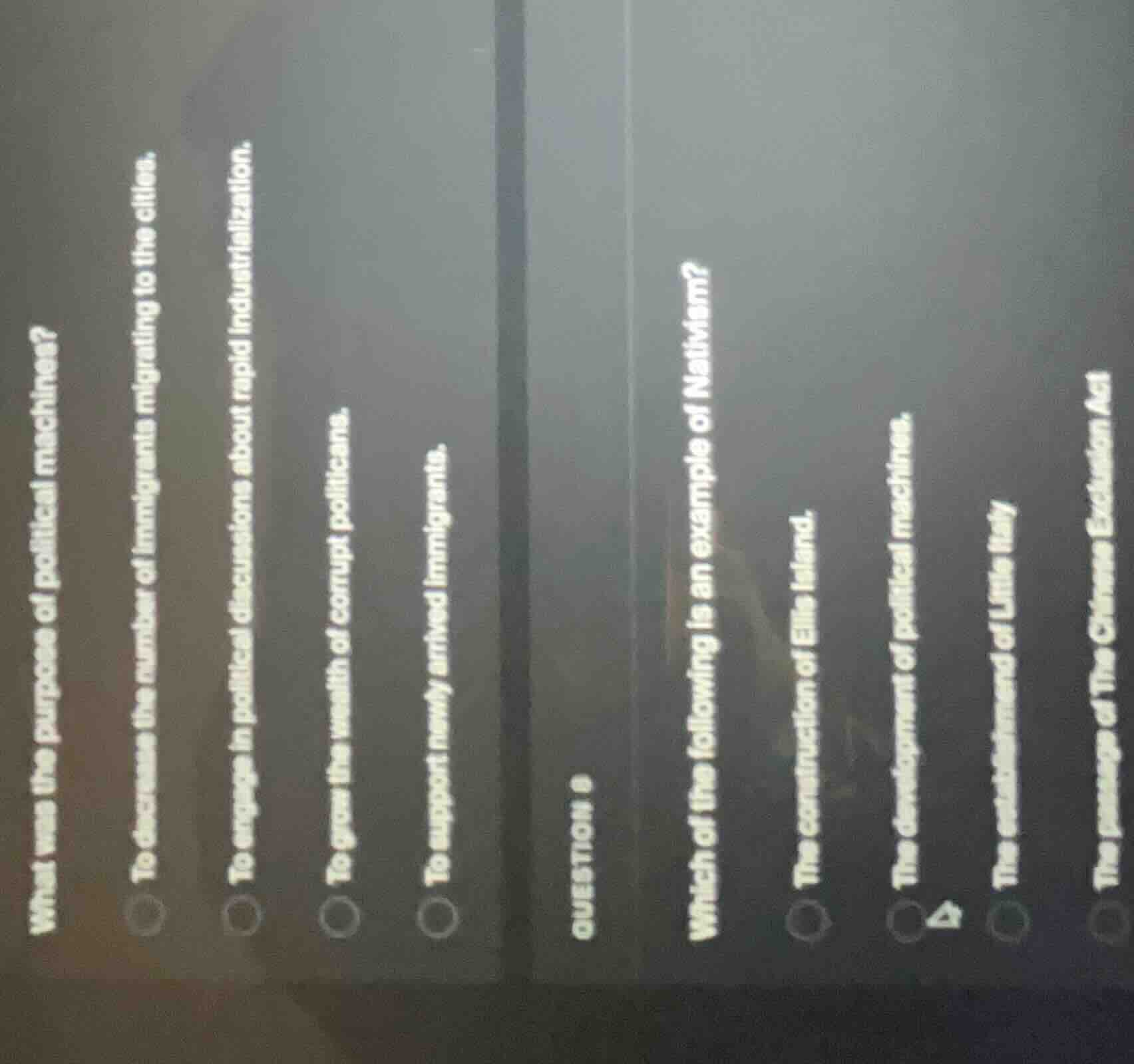 what was the purpose of political machines? to decrease the number of i…