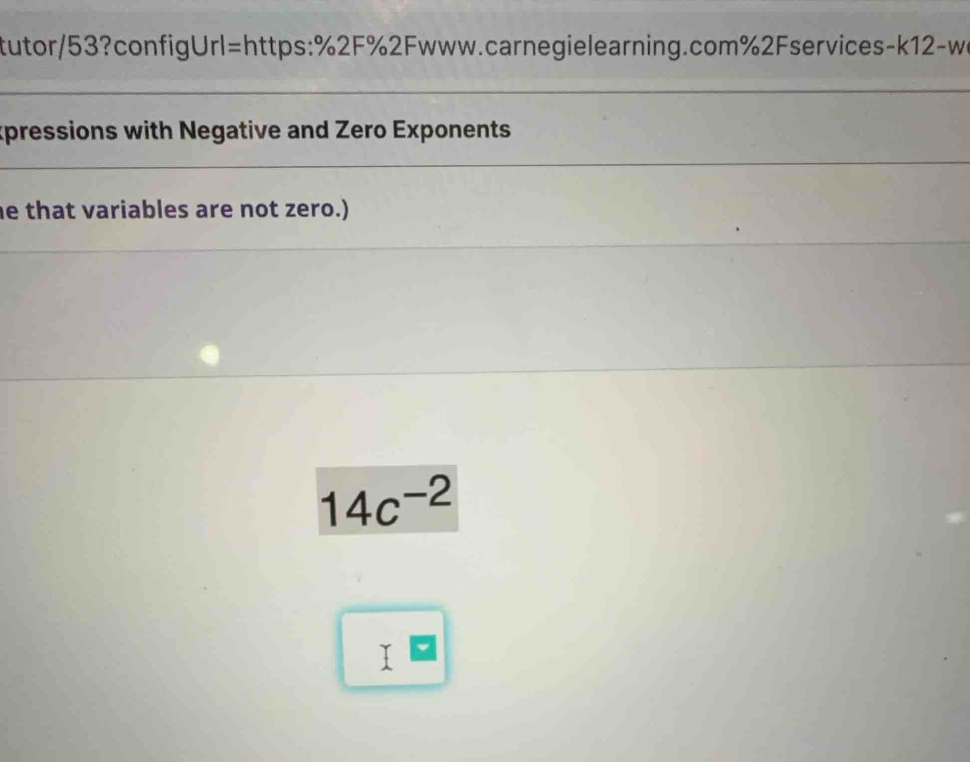 expressions with negative and zero exponents (note that variables are n…