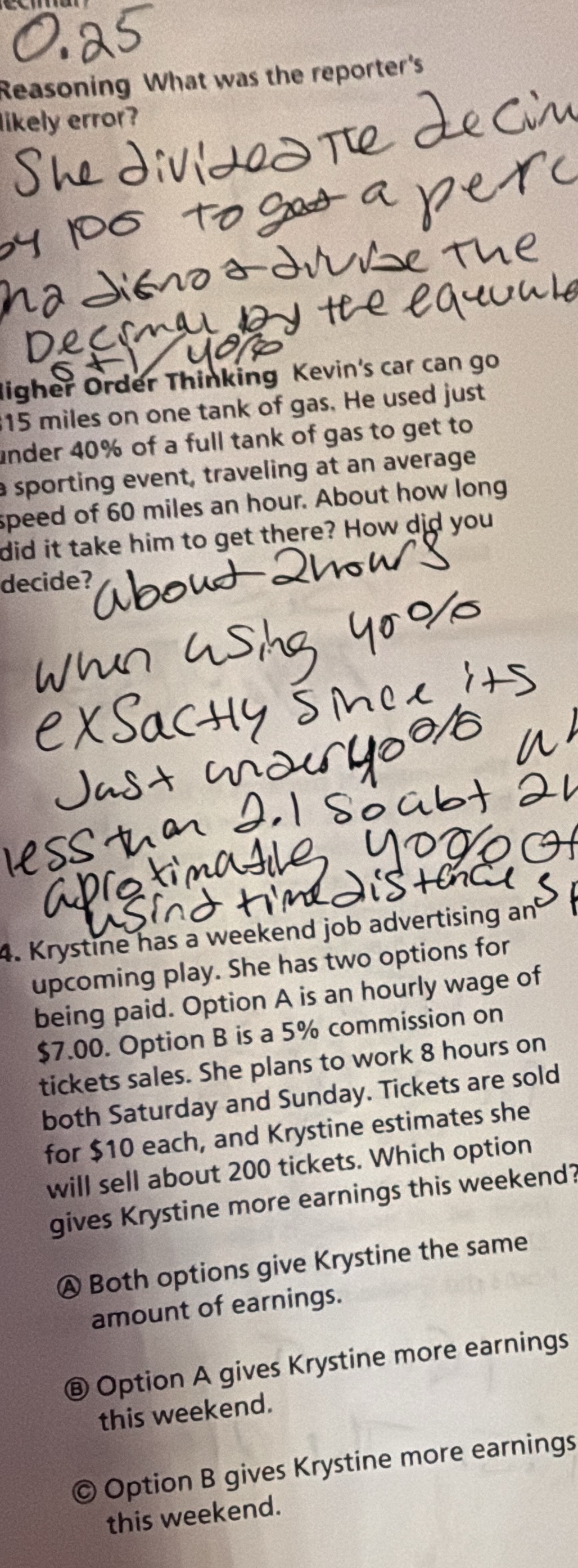 4. krystine has a weekend job advertising an upcoming play. she has two…