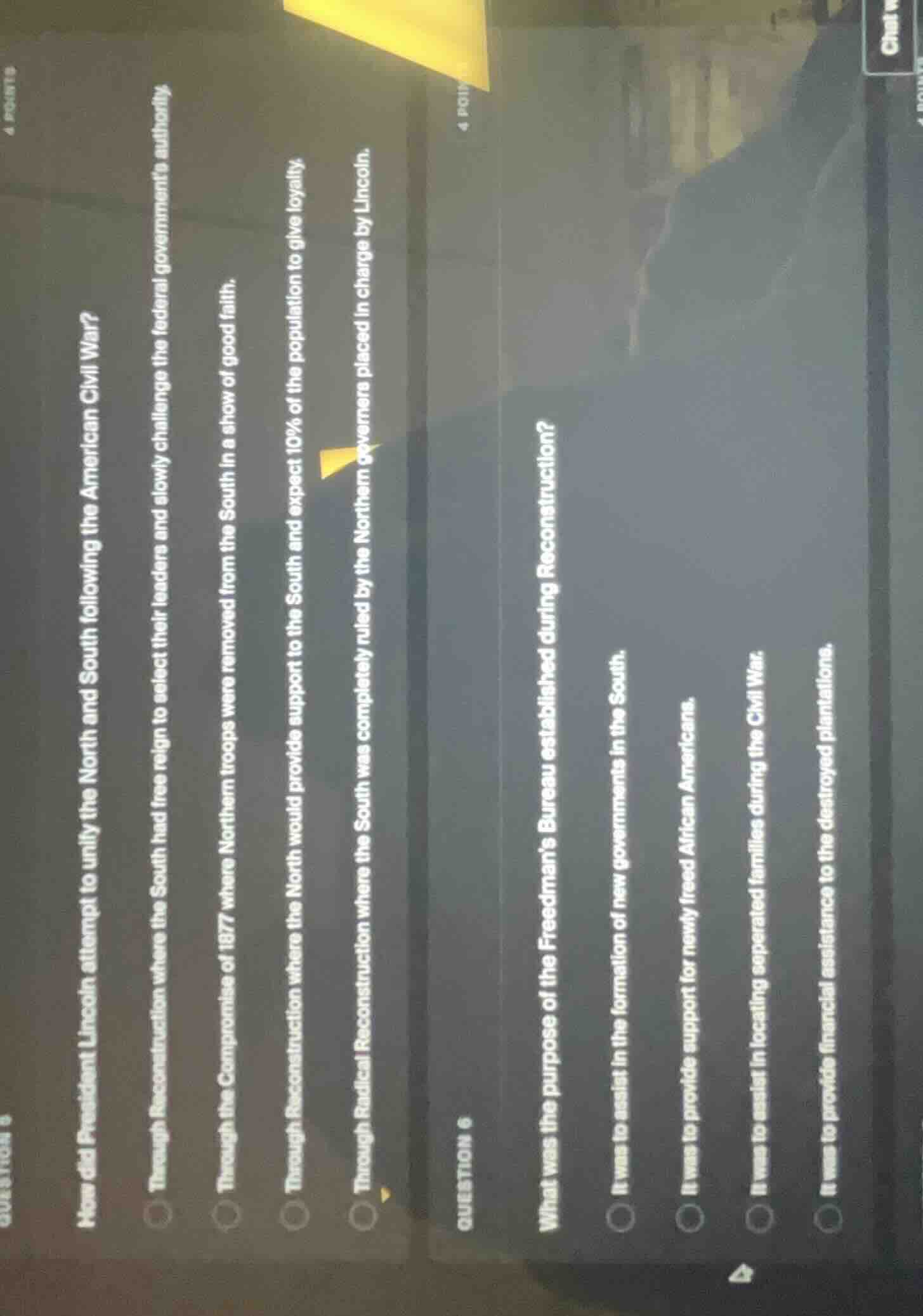 how did president lincoln attempt to unify the north and south followin…