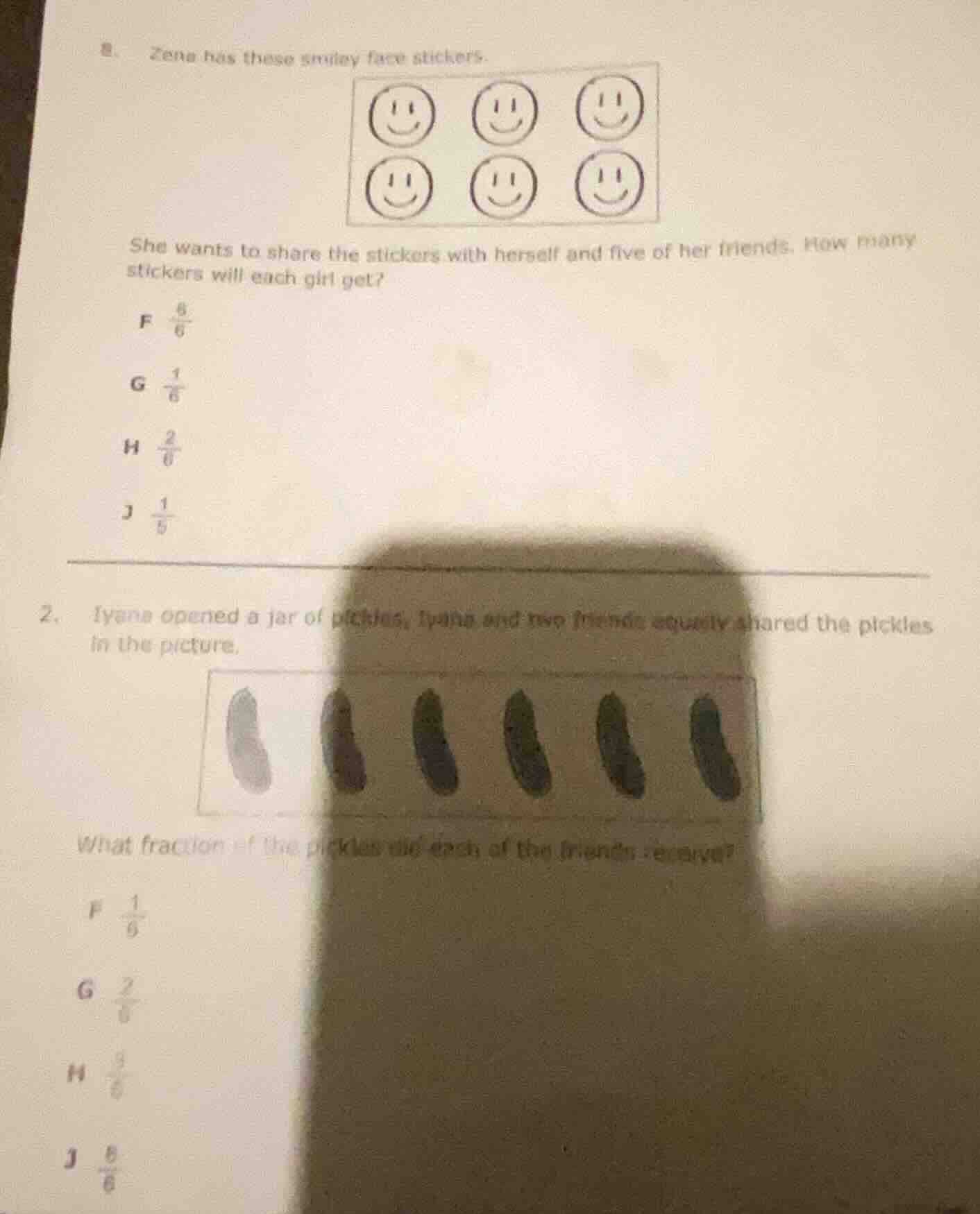 1. zena has these smiley face stickers. (image of 6 smiley face sticker…