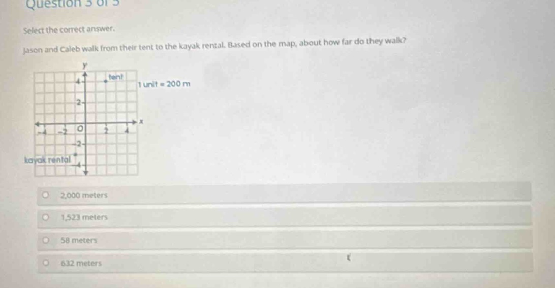 question 3 of 3 select the correct answer. jason and caleb walk from th…