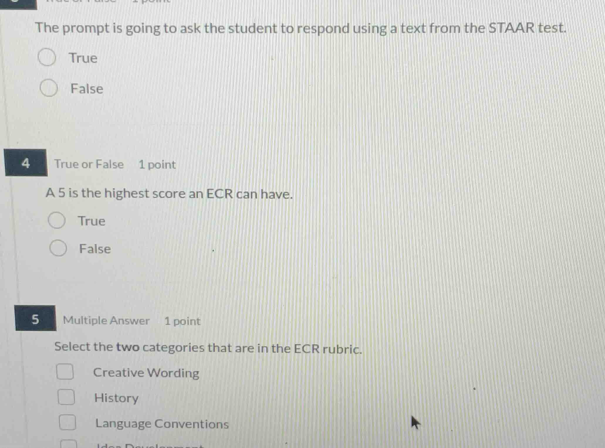 the prompt is going to ask the student to respond using a text from the…