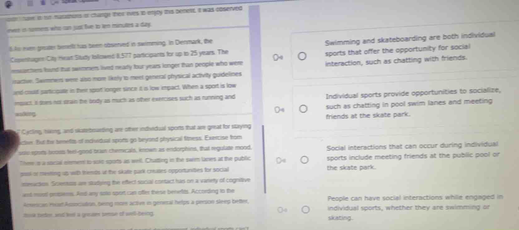 5.an even greater benefit has been observed in swimming. in denmark, th…