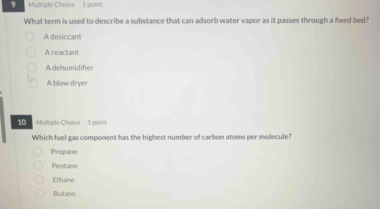 9 multiple choice 1 point what term is used to describe a substance tha…