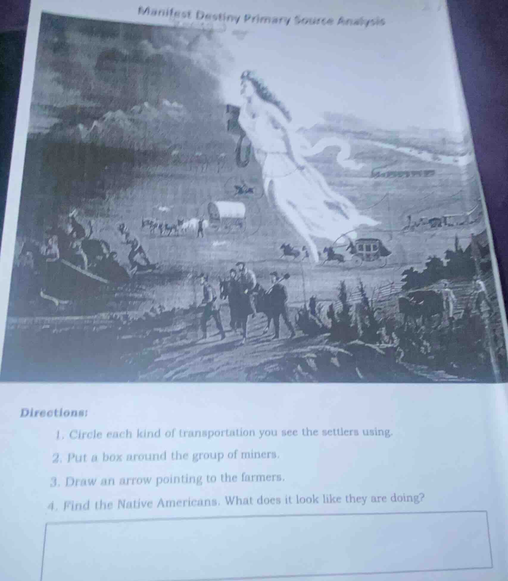 manifest destiny primary source analysis directions: 1. circle each kin…