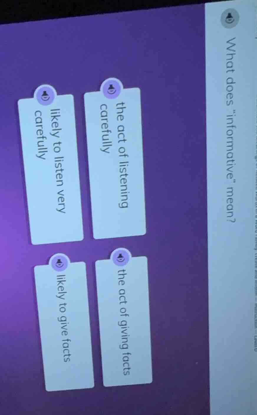 what does \informative\ mean? the act of listening carefully likely to …