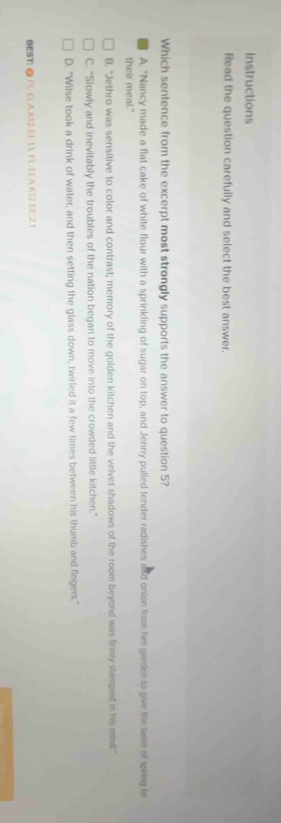 instructions read the question carefully and select the best answer. wh…