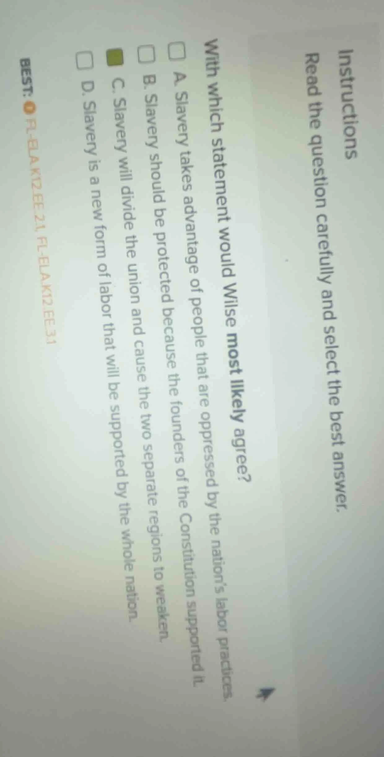 instructions read the question carefully and select the best answer. wi…