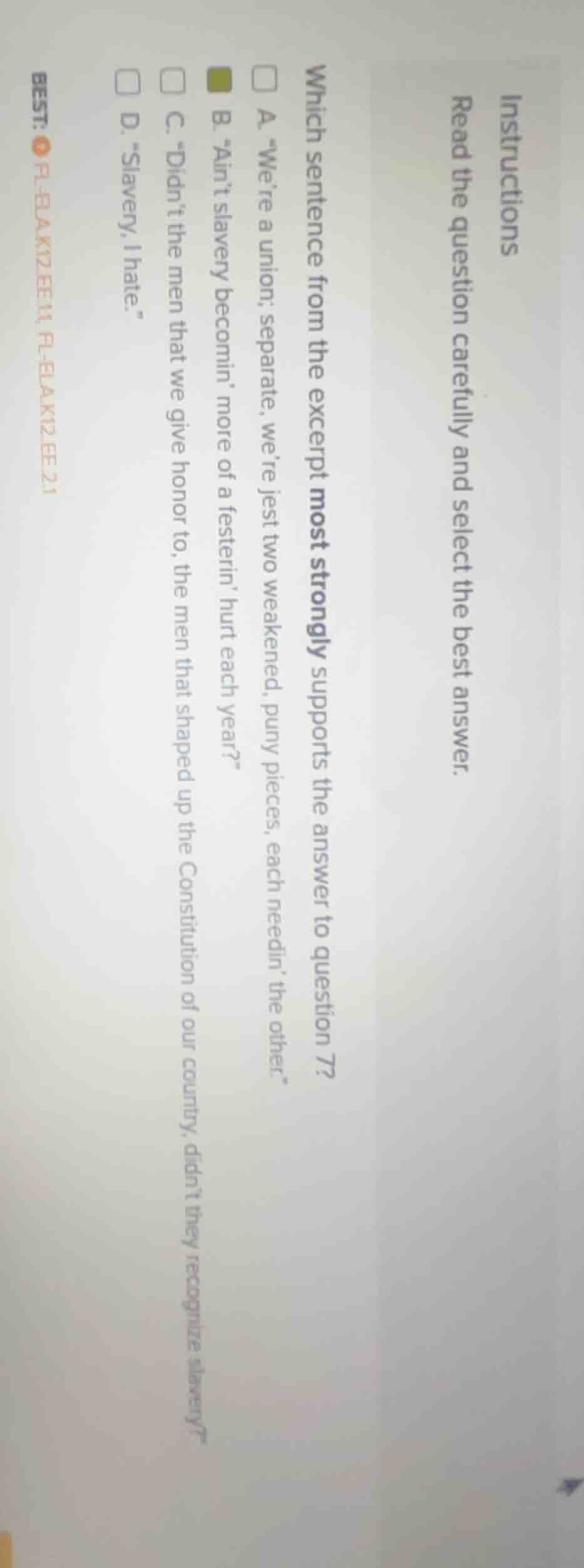 instructions read the question carefully and select the best answer. wh…