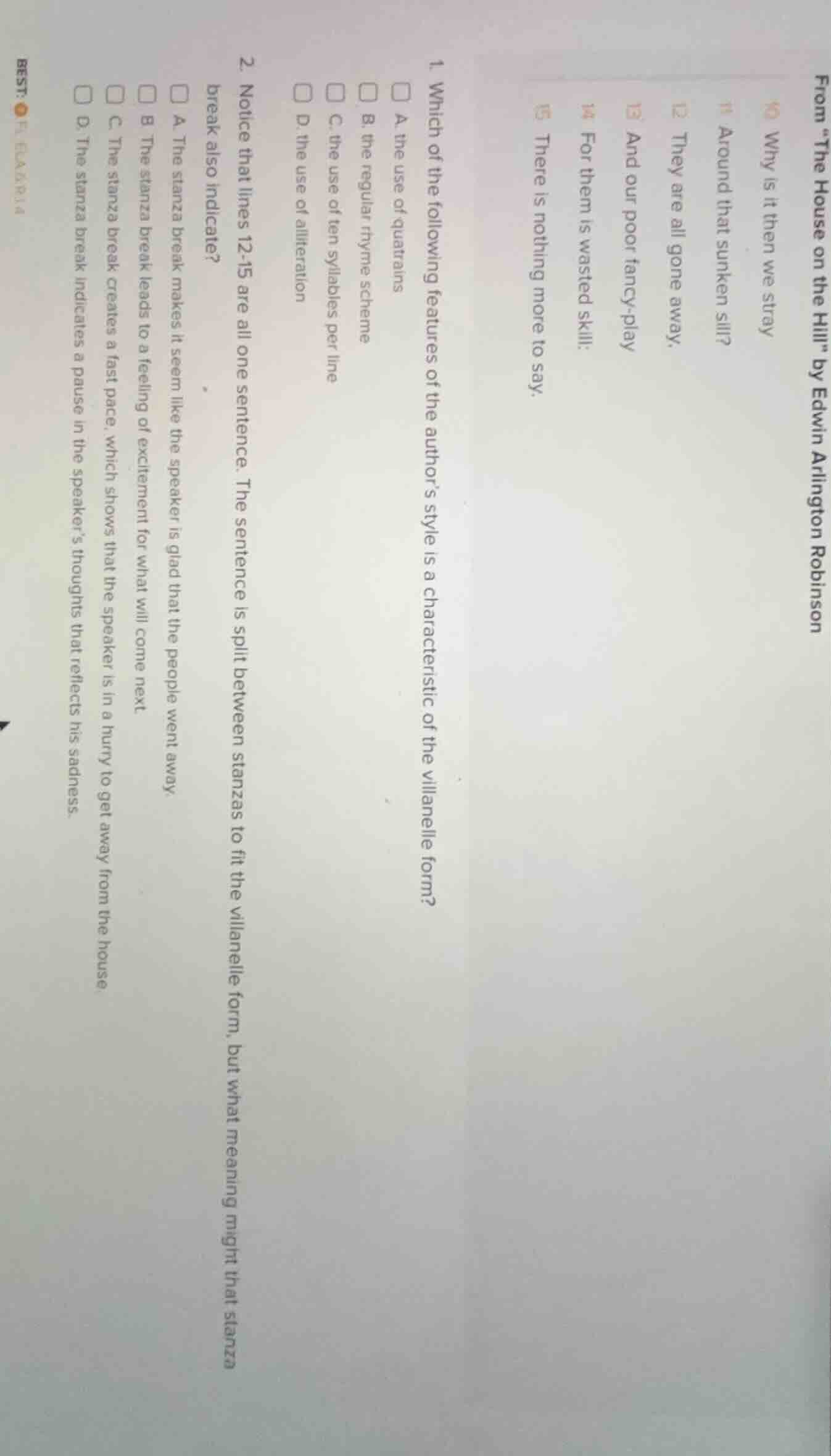 from “the house on the hill” by edwin arlington robinson 10 why is it t…