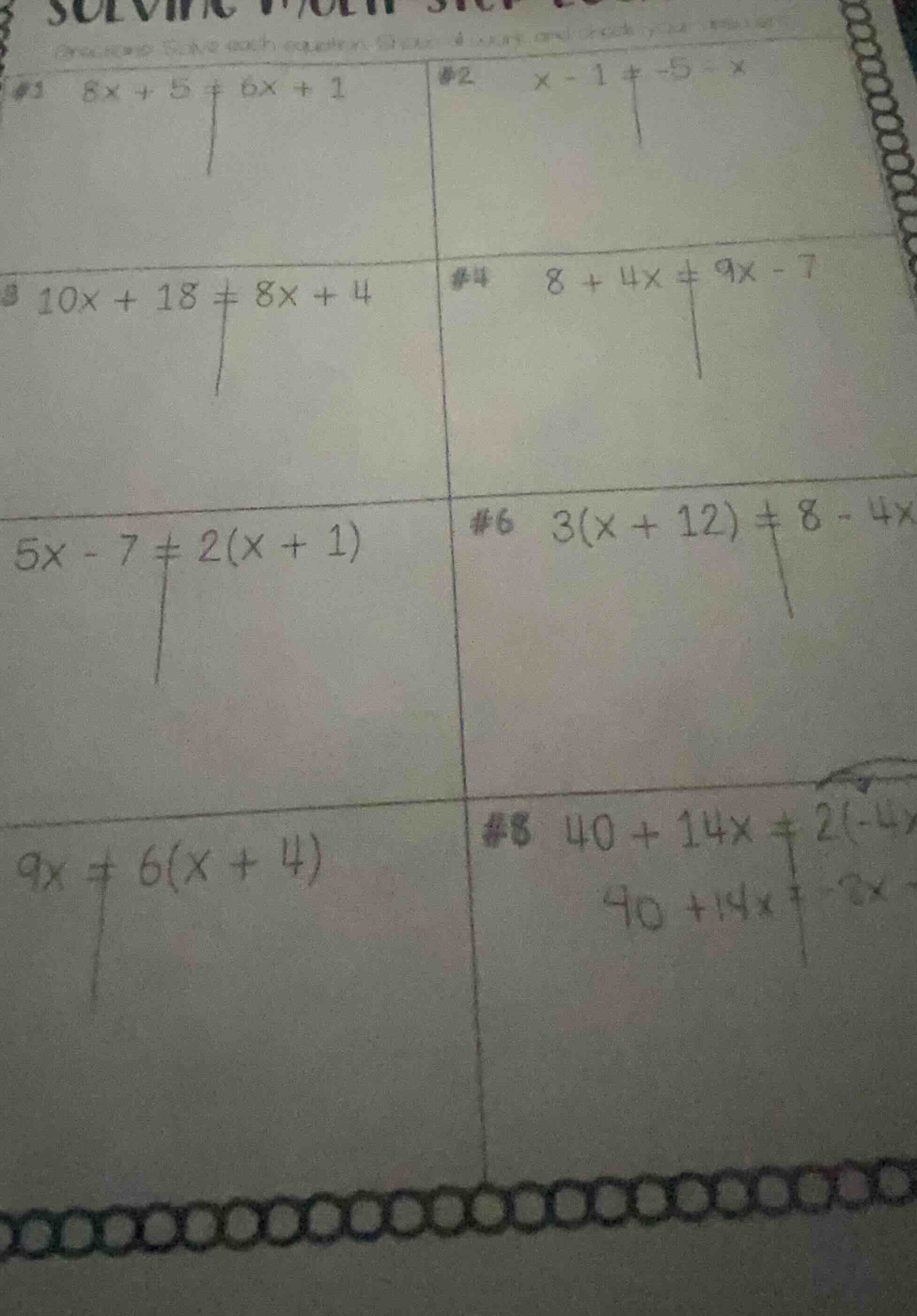 practice solve each equation. show your work, and check your answer. #1…