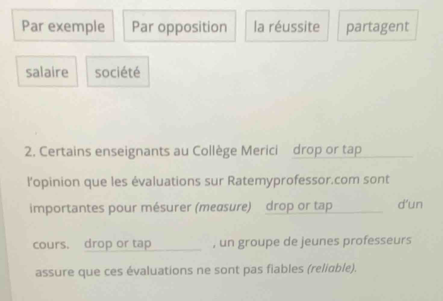 par exemple par opposition la réussite partagent salaire société 2. cer…