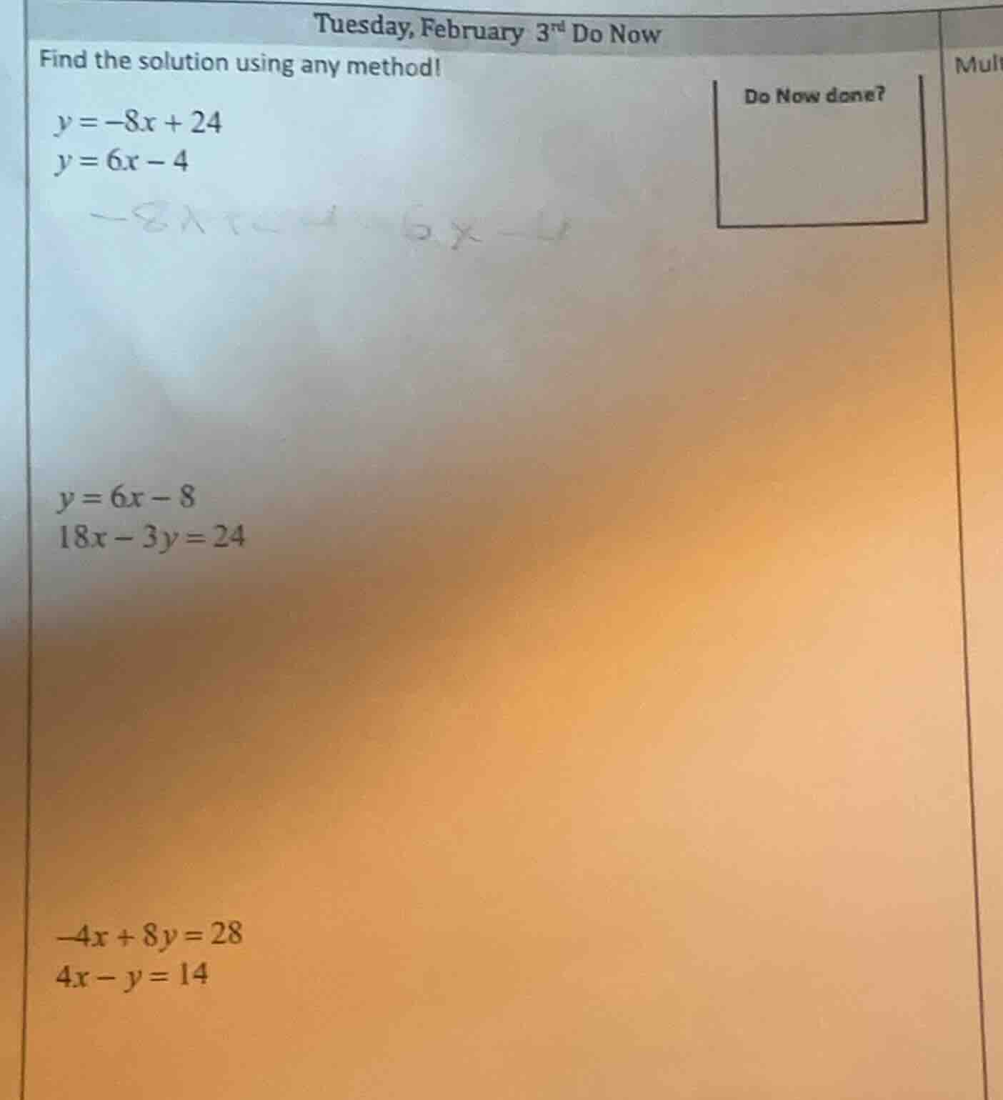 tuesday, february 3$^{rd}$ do now find the solution using any method! $…