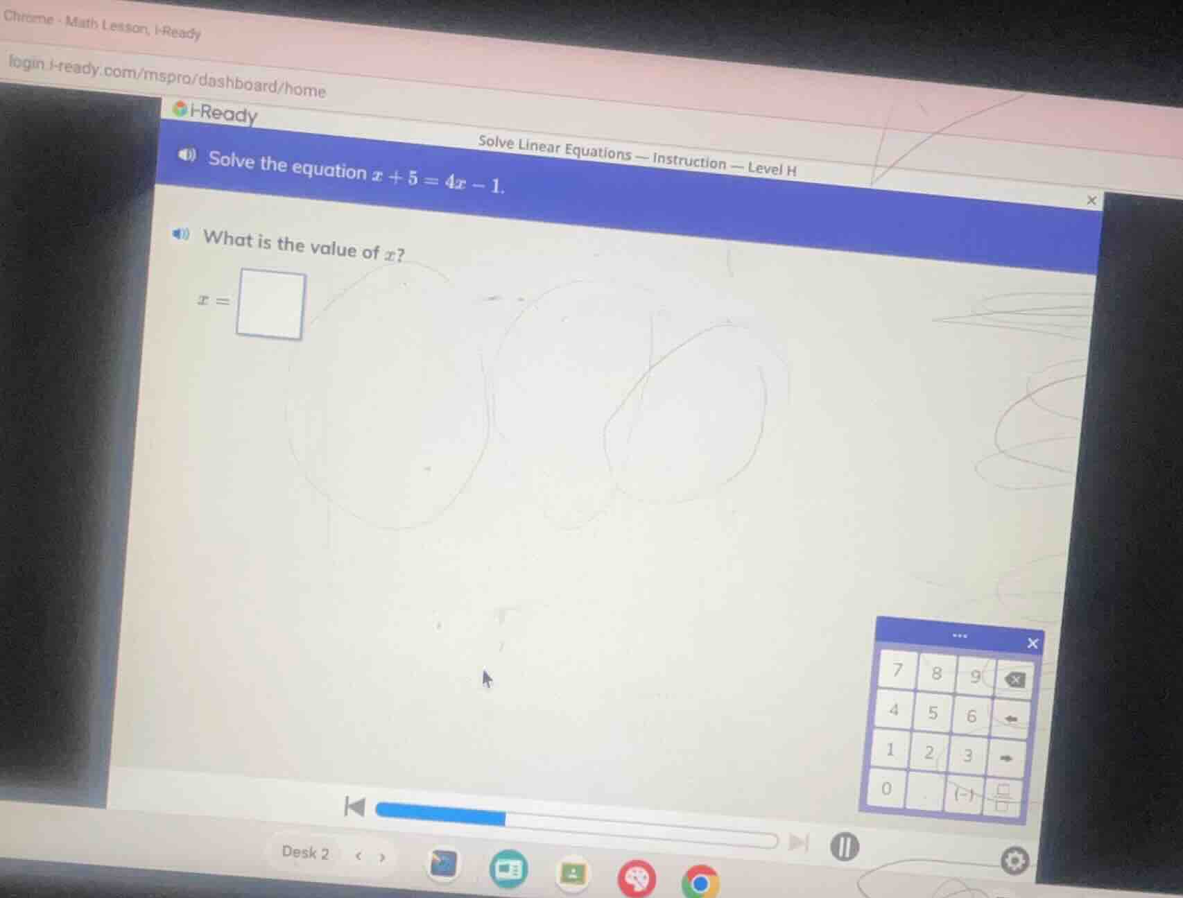 solve the equation $x + 5 = 4x - 1$. what is the value of $x$? $x = \\s…