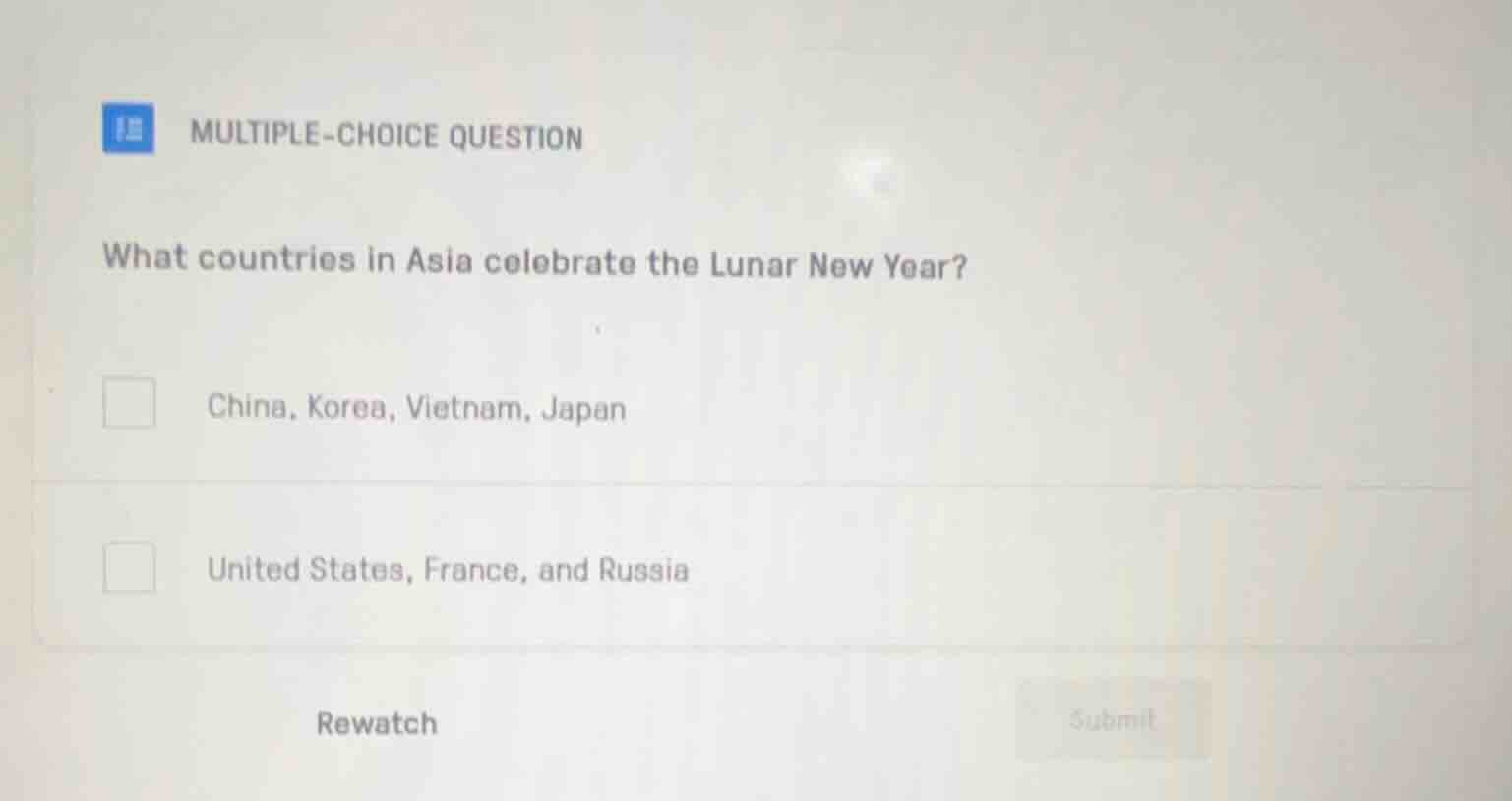multiple-choice question what countries in asia celebrate the lunar new…