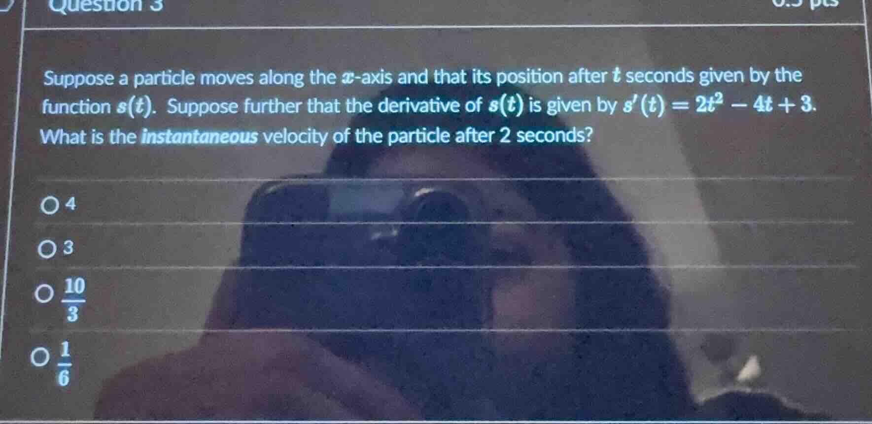 question 3 suppose a particle moves along the ( x )-axis and that its p…
