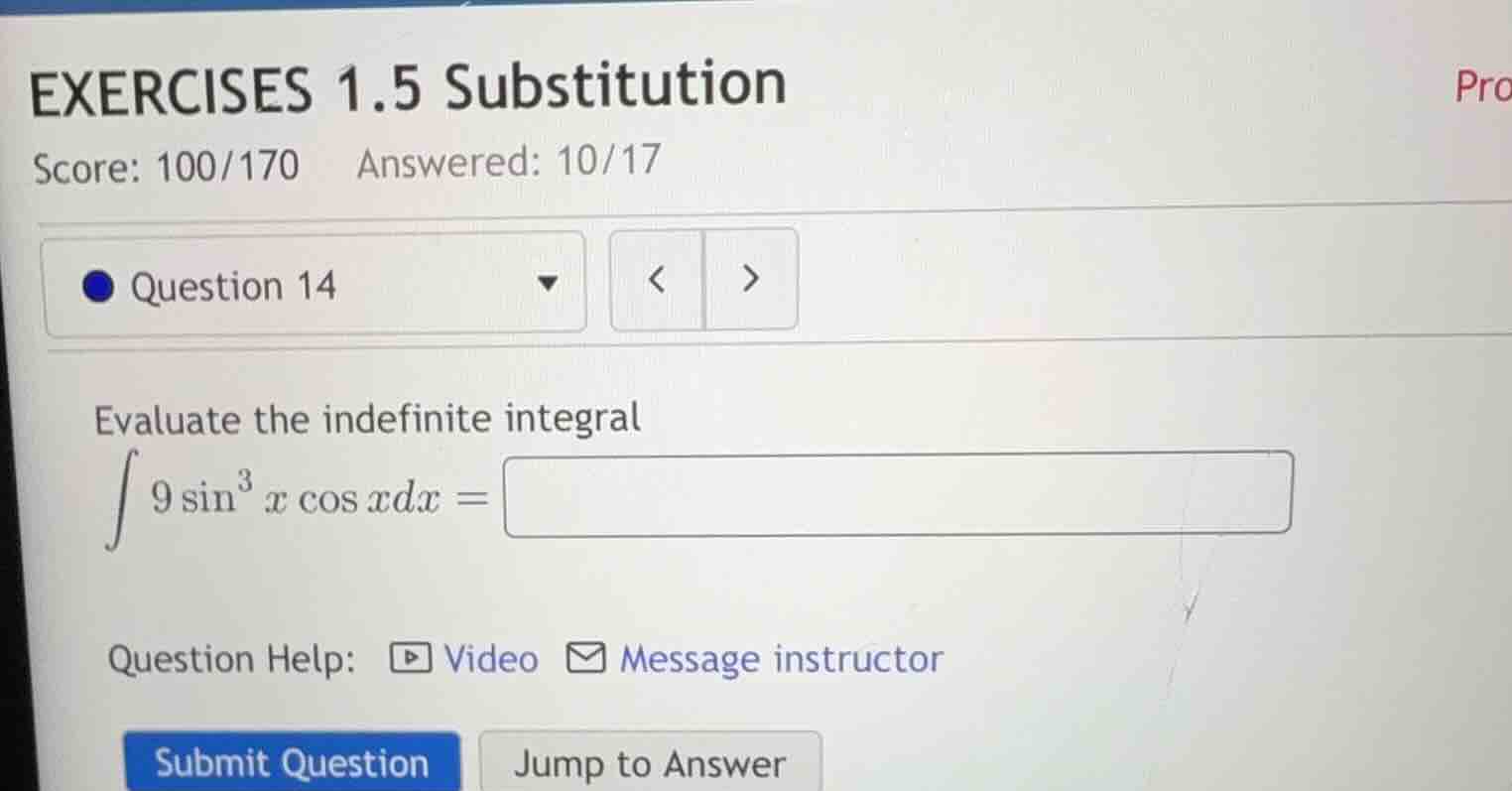 exercises 1.5 substitution score: 100/170 answered: 10/17 question 14 e…