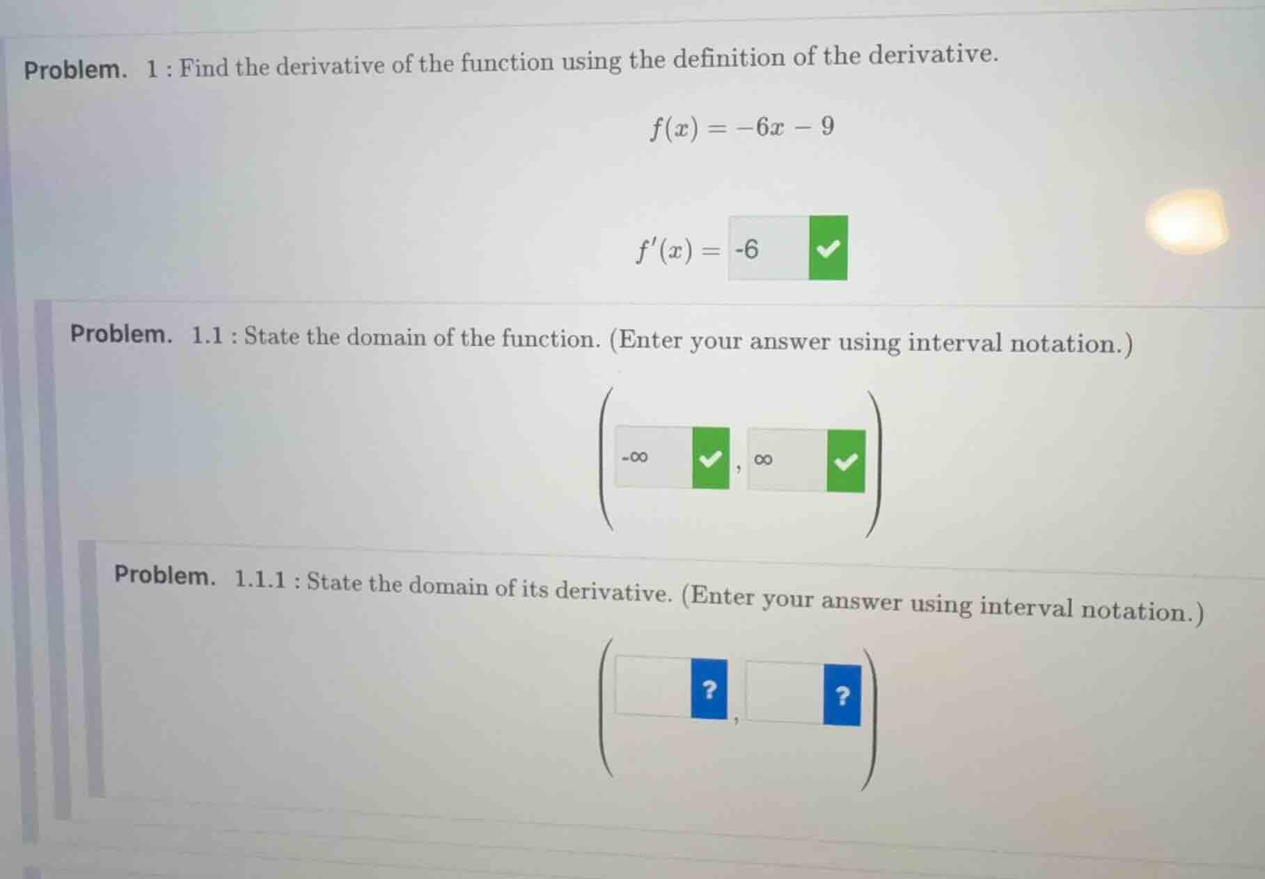 problem. 1 : find the derivative of the function using the definition o…